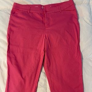 NWOT Pink capris Size 18.